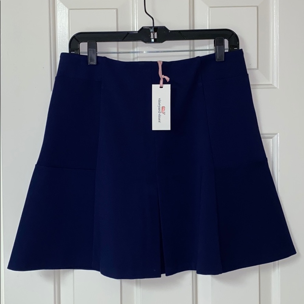 NWT Vineyard Vines Ponte Skirt Nautical Navy